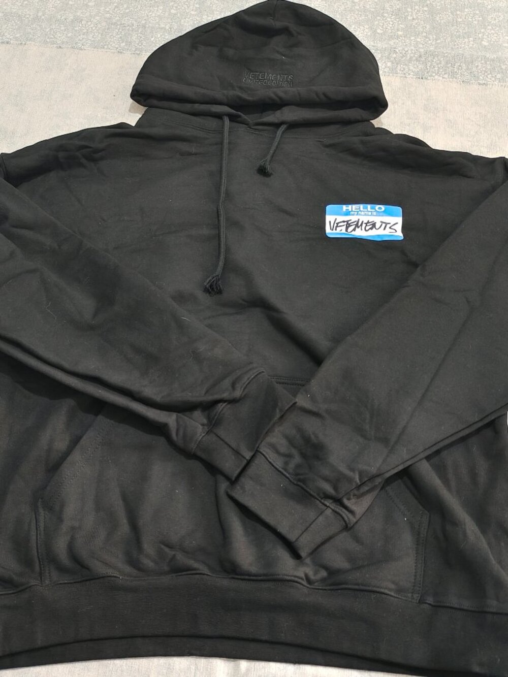 Vetements Black Printed Hoodie